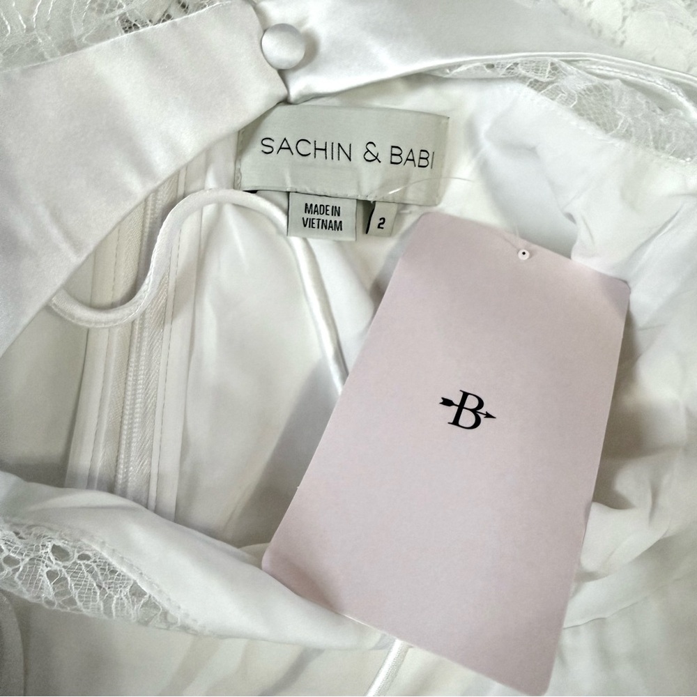 Sachin &. Babi Anthropologie Jane Lace Cutout Midi Dress In Ivory Bridal NWT - Picture 8 of 10